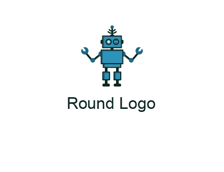 artificial intelligence or technology logo showcasing a robot