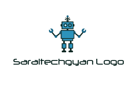 artificial intelligence or technology logo showcasing a robot