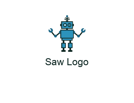 artificial intelligence or technology logo showcasing a robot