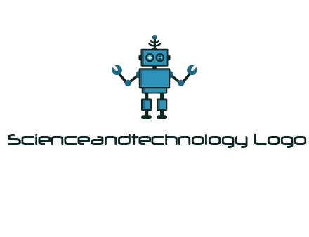 artificial intelligence or technology logo showcasing a robot