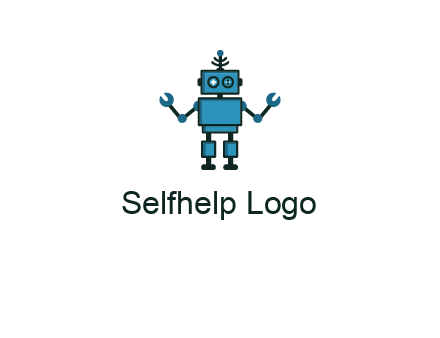 artificial intelligence or technology logo showcasing a robot