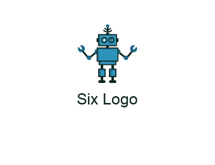 artificial intelligence or technology logo showcasing a robot