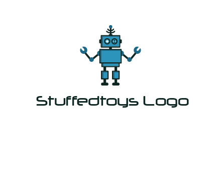 artificial intelligence or technology logo showcasing a robot