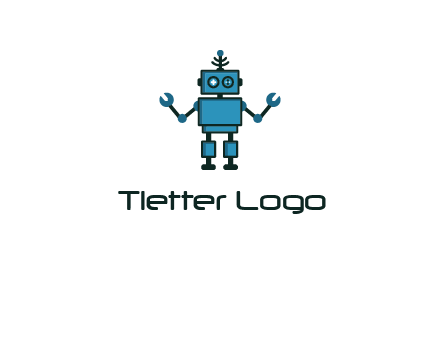 artificial intelligence or technology logo showcasing a robot