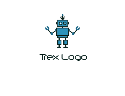 artificial intelligence or technology logo showcasing a robot