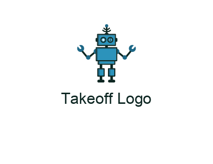 artificial intelligence or technology logo showcasing a robot