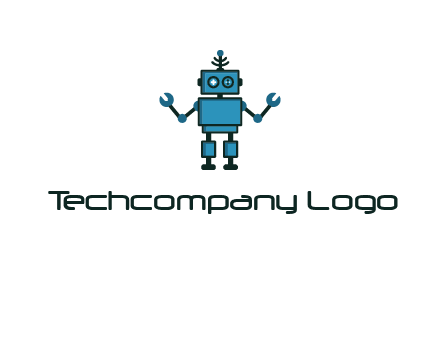 artificial intelligence or technology logo showcasing a robot