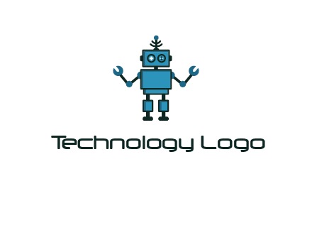 artificial intelligence or technology logo showcasing a robot