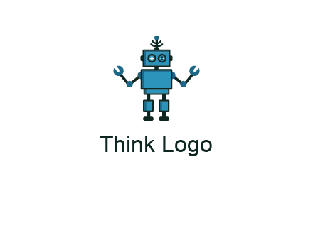 artificial intelligence or technology logo showcasing a robot