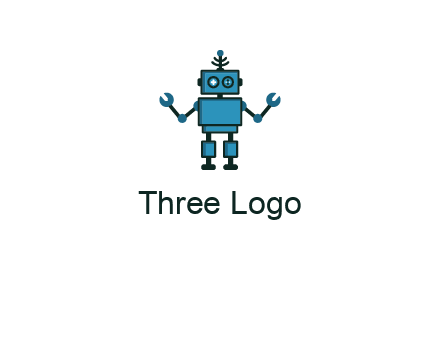 artificial intelligence or technology logo showcasing a robot