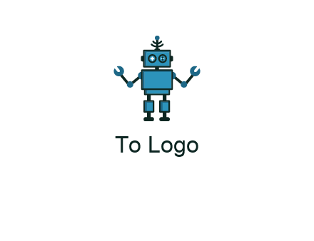 artificial intelligence or technology logo showcasing a robot