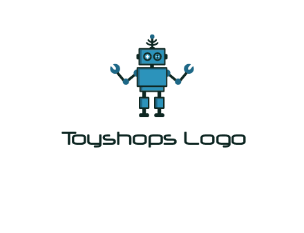 artificial intelligence or technology logo showcasing a robot