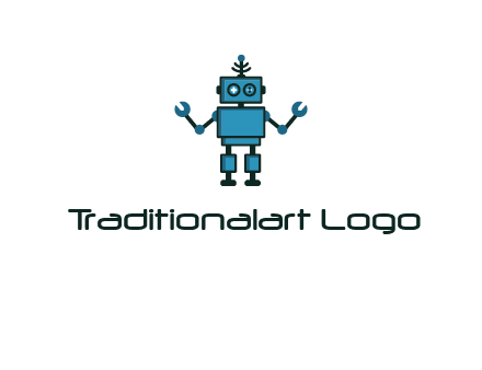 artificial intelligence or technology logo showcasing a robot