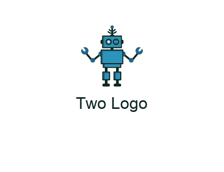 artificial intelligence or technology logo showcasing a robot