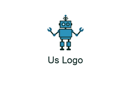 artificial intelligence or technology logo showcasing a robot