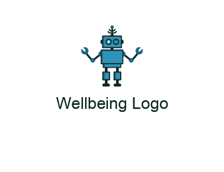 artificial intelligence or technology logo showcasing a robot