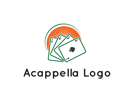 gambling logo with all aces of a card deck