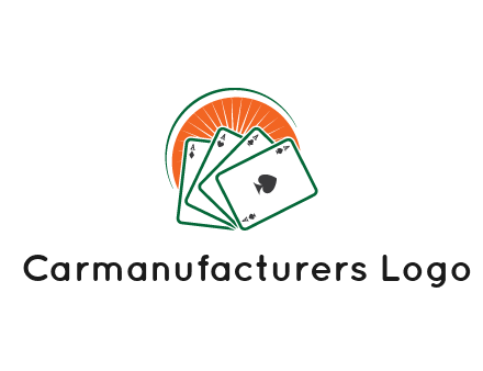 gambling logo with all aces of a card deck