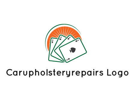 gambling logo with all aces of a card deck