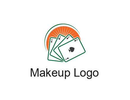 gambling logo with all aces of a card deck