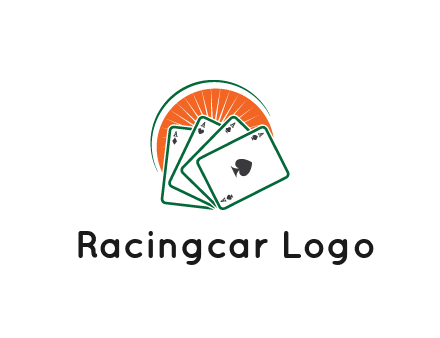 gambling logo with all aces of a card deck