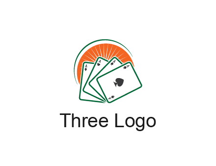 gambling logo with all aces of a card deck