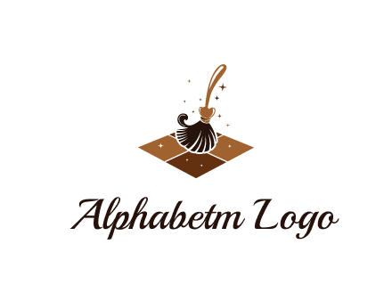 mop cleaning the floor logo for cleaning or janitorial service