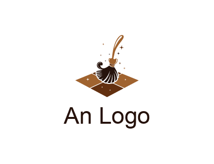 mop cleaning the floor logo for cleaning or janitorial service