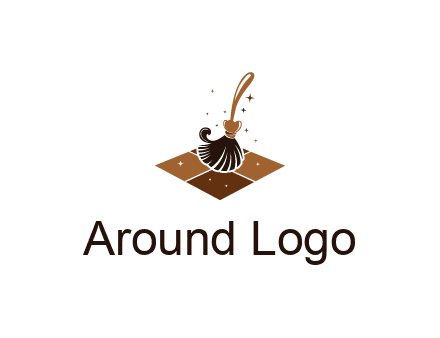mop cleaning the floor logo for cleaning or janitorial service