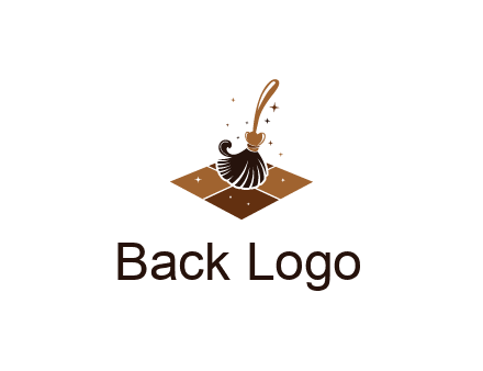 mop cleaning the floor logo for cleaning or janitorial service