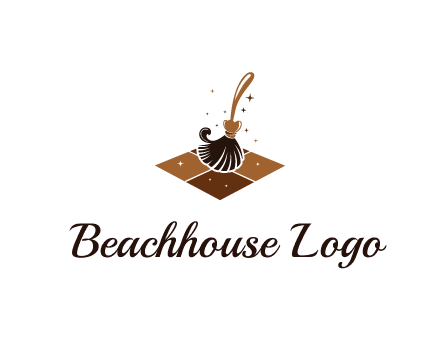 mop cleaning the floor logo for cleaning or janitorial service