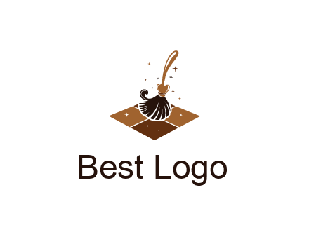 mop cleaning the floor logo for cleaning or janitorial service