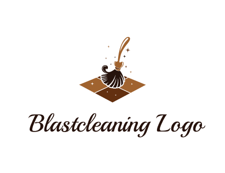 mop cleaning the floor logo for cleaning or janitorial service