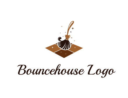 mop cleaning the floor logo for cleaning or janitorial service