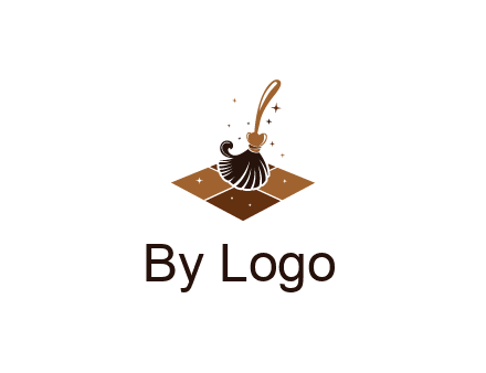mop cleaning the floor logo for cleaning or janitorial service