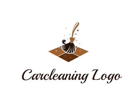 mop cleaning the floor logo for cleaning or janitorial service