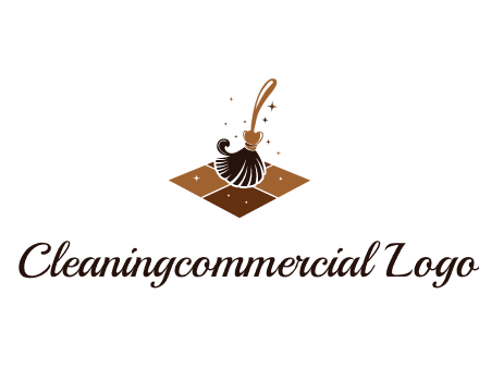 mop cleaning the floor logo for cleaning or janitorial service