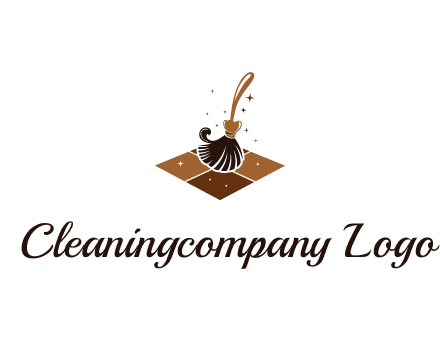 mop cleaning the floor logo for cleaning or janitorial service