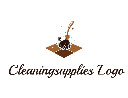 mop cleaning the floor logo for cleaning or janitorial service