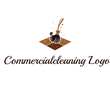 mop cleaning the floor logo for cleaning or janitorial service
