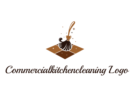 mop cleaning the floor logo for cleaning or janitorial service