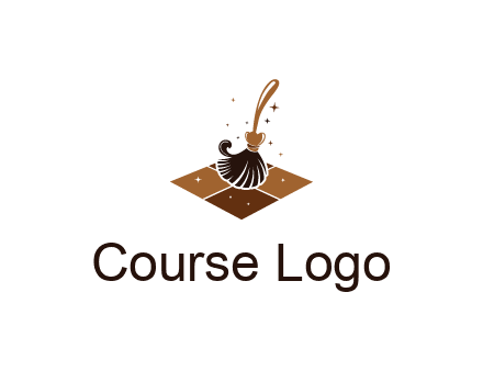 mop cleaning the floor logo for cleaning or janitorial service