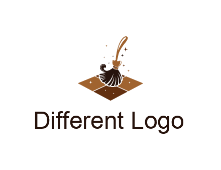 mop cleaning the floor logo for cleaning or janitorial service