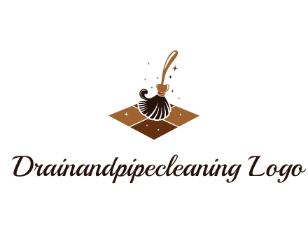 mop cleaning the floor logo for cleaning or janitorial service