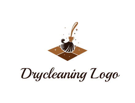 mop cleaning the floor logo for cleaning or janitorial service