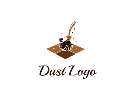 mop cleaning the floor logo for cleaning or janitorial service