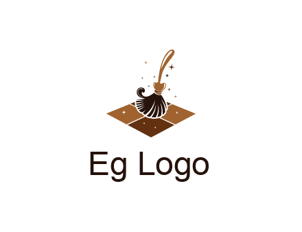 mop cleaning the floor logo for cleaning or janitorial service