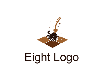 mop cleaning the floor logo for cleaning or janitorial service