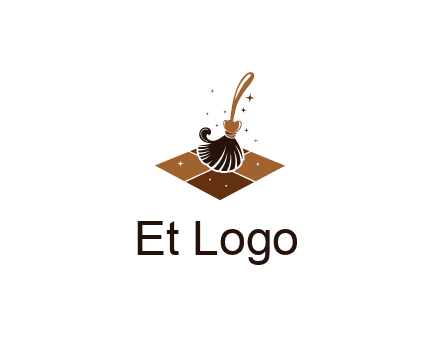 mop cleaning the floor logo for cleaning or janitorial service