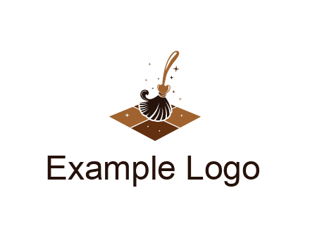 mop cleaning the floor logo for cleaning or janitorial service